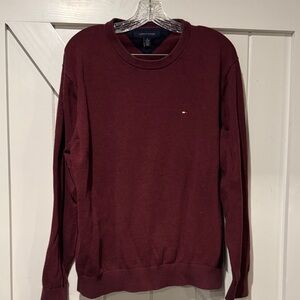 Tommy Hilfiger Men's Deep Red Crewneck Sweater